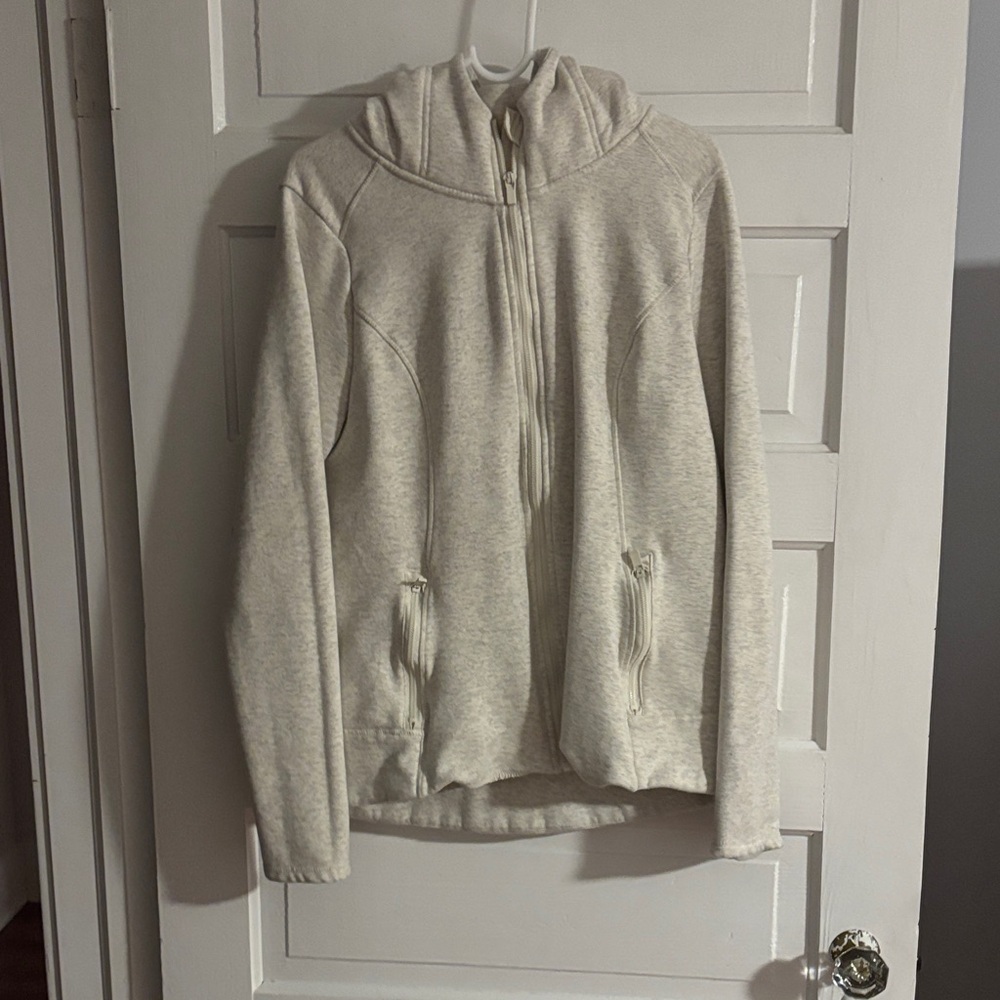 90 Degrees Light Gray Zip-Up Hoodie Jacket